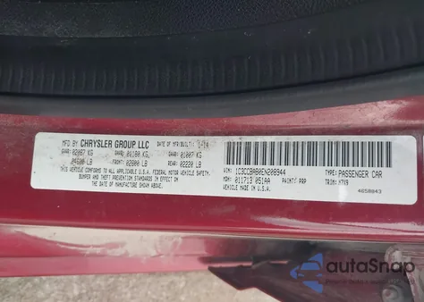 2014 Chrysler 200 Lx из США, поврежденный, VIN 1C3CCBAB0EN208944